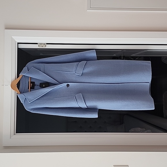 Maje Coat in Blue Size S New - Picture 2 of 10